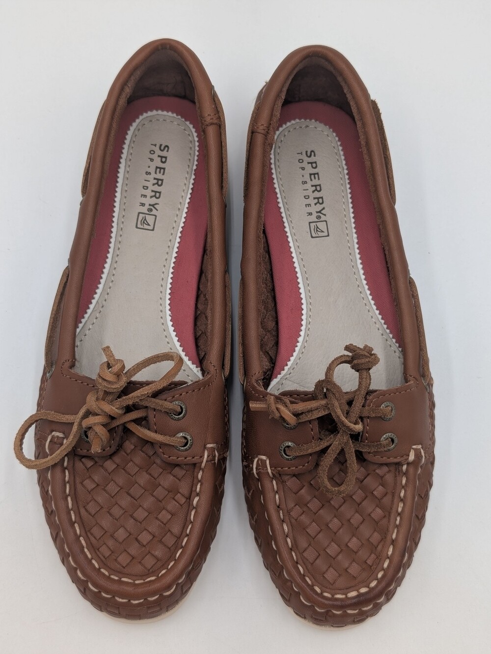 NEW Sperry Top-Slider Audrey Size 6.5M Women's Cognac Brown Leather Loafers - Picture 13 of 17